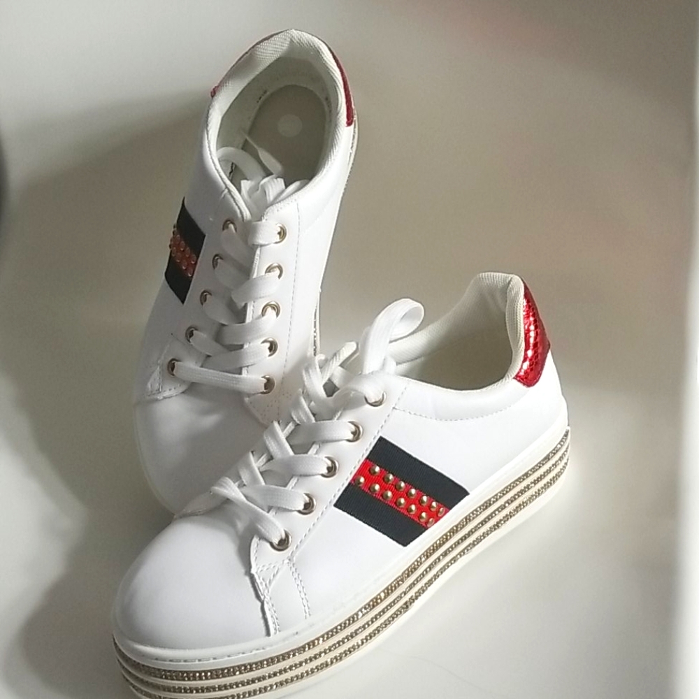 White Platform Sneakers